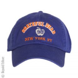 Grateful Dead New York 90 Royal Blue Adjustable Cap -- one of many great hats and caps at BluesConspiracy.com