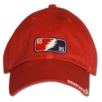 Grateful Dead GD 65/95 Red Cap -- one of many great hats and caps at BluesConspiracy.com