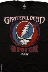 Grateful Dead Summer 87 Black Athletic T-Shirt