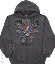 Grateful Dead American Music Hall Grey Zip Hoodie