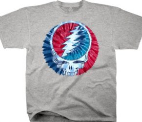 Grateful Dead Steal Your Dye Heather Grey Athletic T-Shirt
