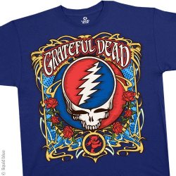 Grateful Dead Steal Your Roses Blue T-Shirt
