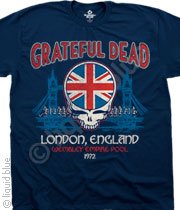 Grateful Dead Wembley Empire Pool Navy Athletic T-Shirt