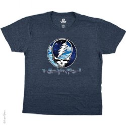 Grateful Dead Steal Your Sky and Space Heather Indigo Athletic T-Shirt