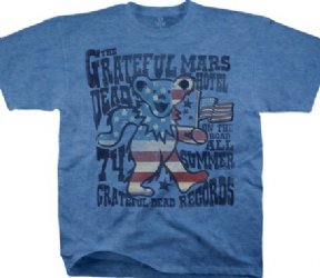 Grateful Dead Mars Hotel Heather Blue Athletic T-Shirt