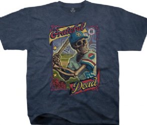 Grateful Dead GD On Deck Heather Navy Athletic T-Shirt
