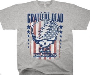 Grateful Dead U.S. Blues Heather Grey Athletic T-Shirt