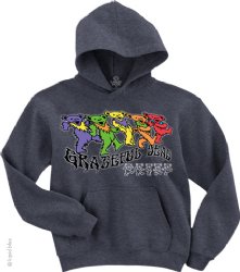 Grateful Dead Trippy Bears Grey Pullover Hoodie