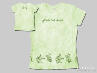 Grateful Dead Ladies  Dancing Turtles Vintage Girls Cut Shirt