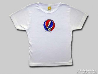 Grateful Dead Ladies Steal Your Face White Babydoll Shirt