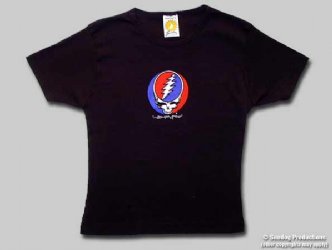 Grateful Dead Ladies Steal Your Face Black Babydoll Shirt