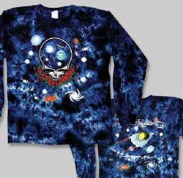 Grateful Dead Space Your Face Long Sleeve Tie Dye T-Shirt
