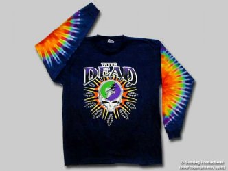 Grateful Dead Steal Your Lightning Long Sleeve Tie Dye T-Shirt