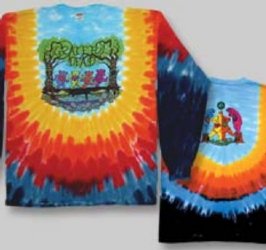 Grateful Dead Wood Bears Long Sleeve Tie Dye T-Shirt