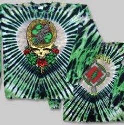 Grateful Dead Shamrock Long Sleeve Tie Dye T-Shirt