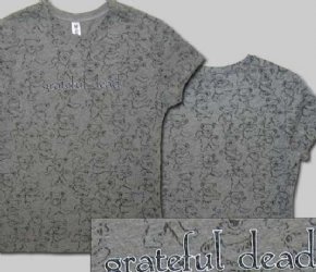 Grateful Dead Ladies All Over Bears Girls Cut Grey Shirt