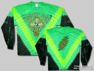 Grateful Dead Celtic Cross Long Sleeve V Dye T-Shirt