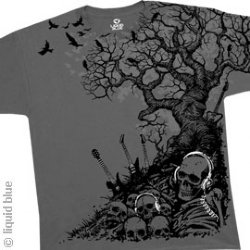 Guitars Metal Roots Grey Athletic T-Shirt