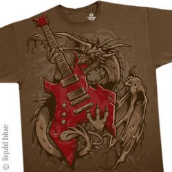 Guitars Ax to Grind Brown Athletic T-Shirt