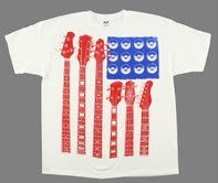 Guitars Red White and Blues Freedom Rock White T-Shirt