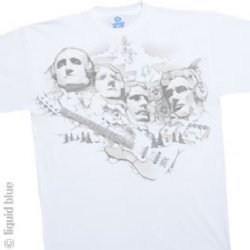 Guitars Mount Rockmore White Athletic T-Shirt
