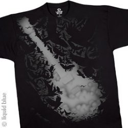 Guitars Night Moves Black Athletic T-Shirt