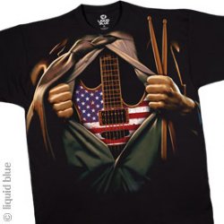 Guitars Music In Me Black Athletic T-Shirt