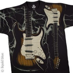 Guitars Electrified Black Athletic T-Shirt
