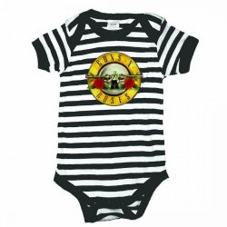 Guns N Roses AFD Cross Back S/S Snap On Black Infant Onesie