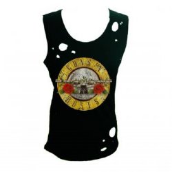 Guns N Roses Circle Guns Destroyed Junior Black Tank