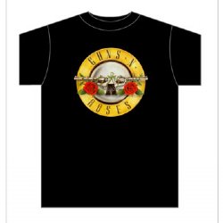 Guns N Roses Bullet Logo Black T-Shirt