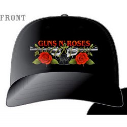 Guns N Roses Roses and Pistols Black Unifit Hat -- one of many great hats and caps at BluesConspiracy.com