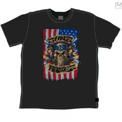 Guns N Roses Skull Vintage Black T-Shirt