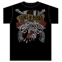 Guns N Roses Tongue Skull Black T-Shirt