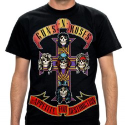 Guns N Roses AFB Jumbo Black T-Shirt