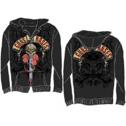 Guns N Roses Dripping Dagger Grey Zipper Hoodie