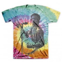 Jimi Hendrix Rainbow Spiral Tie Dye T-Shirt