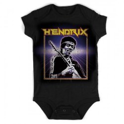 Jimi Hendrix Grid Black Infant Onesie