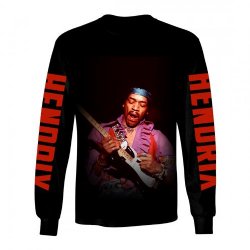 Jimi Hendrix Live in Waikiki Longsleeve Black T-Shirt