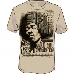 Jimi Hendrix Experienced London Sand T-Shirt made of 30/1 fine cotton jersey
