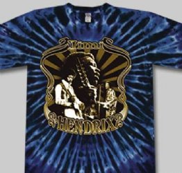 Jimi Hendrix Retro Collage Tie Dye T-Shirt