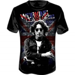 John Lennon Working Class Hero Black T-Shirt