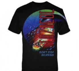 Journey Big Distressed Black T-Shirt