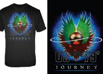 Journey US Tour -79 Black T-Shirt