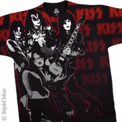 Kiss Love it Loud Black Athletic T-Shirt
