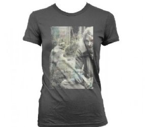 Kurt Cobain Sepia Photo Charcoal Junior Shirt