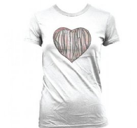Kurt Cobain Distressed Heart Junior Shirt