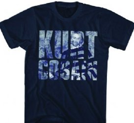 Kurt Cobain Photo Logo Navy T-Shirt