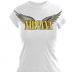 Nirvana Wings White Junior Tissue Shirt