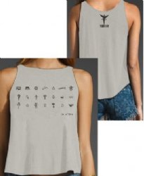 Nirvana Symbols in Utero Ivory Junior Muscle Shirt